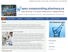 Tablet Screenshot of apexcompoundingpharmacy.ca